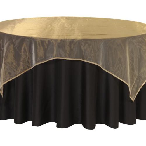 72" X 72" Square "Organza" Gold