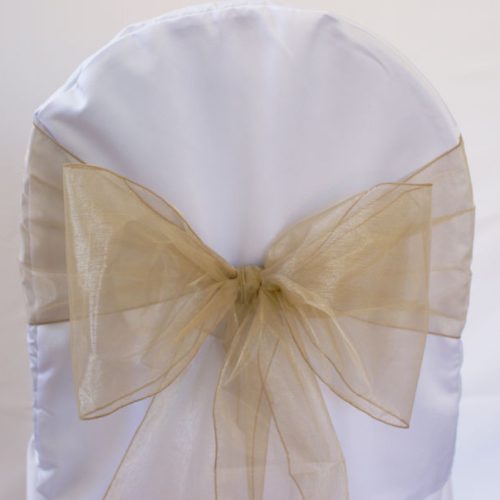 Silver or Gold "Organza" Sash