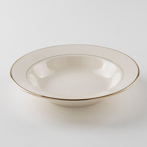 China Bowl "Ivory with Gold Band" (Rack of20)