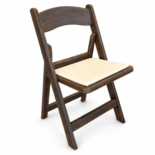 Fruitwood Folding Resin Chair Padded Seat