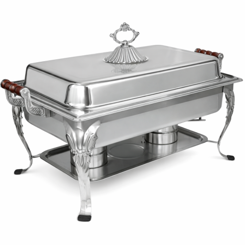 8 Qt Rectangular Ornate Chafing Dish
