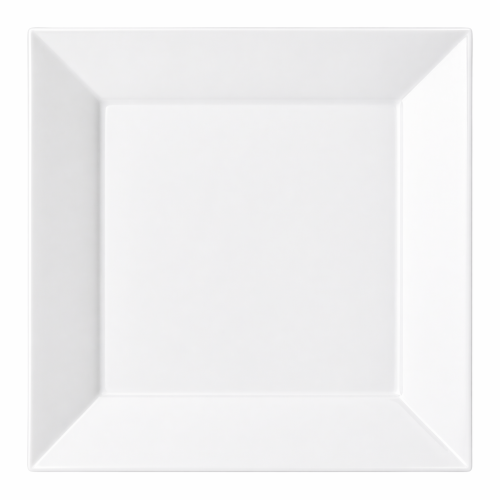 10 3/4" Square Dinner Plate "Classic White China" (Rack of 20)