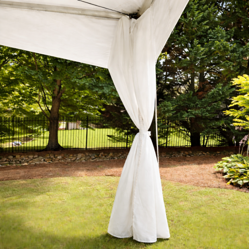 8 Ft White Pole Drapes