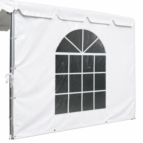 15' White Keder Side Wall with Windows